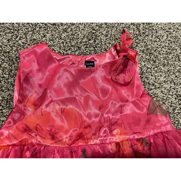 Cc40 Baby Gap Toddler‎ Girls Pink Floral Occasion Dress Size 5 Years - Picture 2 of 3